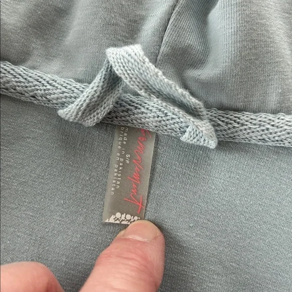 Free People Movement Nothing but Sweat Hooded Jumpsuit ~ Artic Blue - Picture 4 of 6